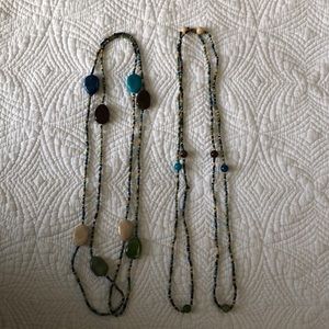 Multi-color Beaded Necklaces 2 for 1
